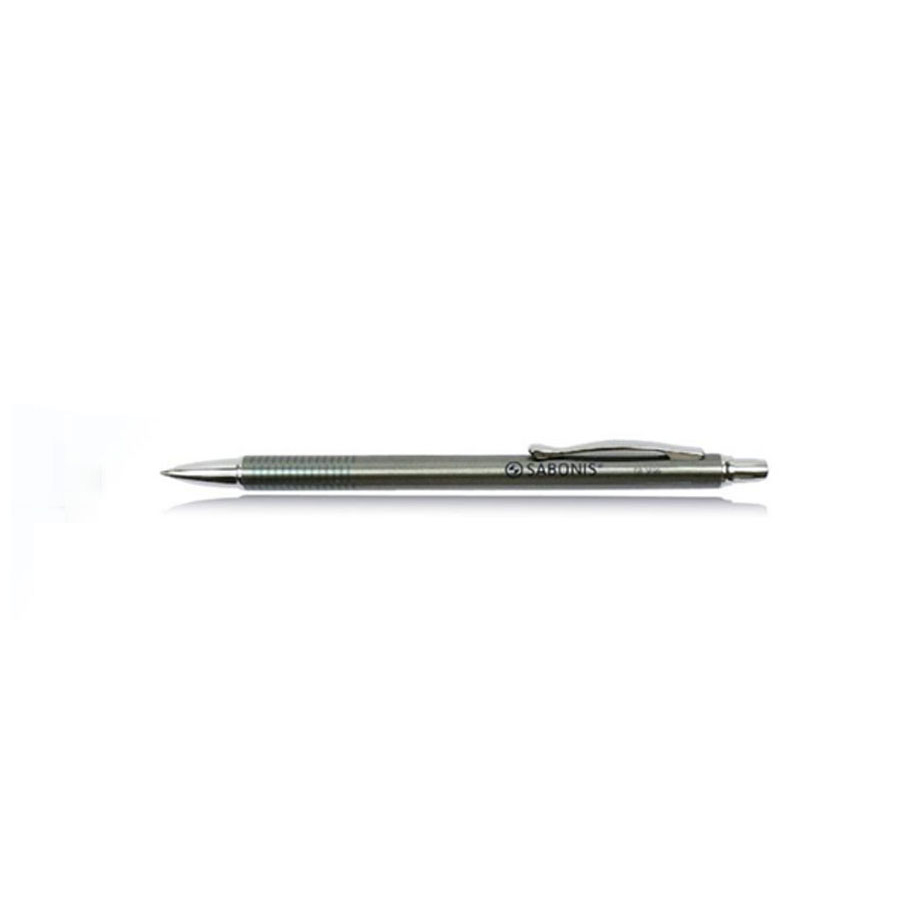 Bolígrafo retráctil metálico 0.7 mm.Cuerpo de aluminio ultraliviano con clip metáico.Tinta: Azul y negra.Caja c/ 24 Pzas. 