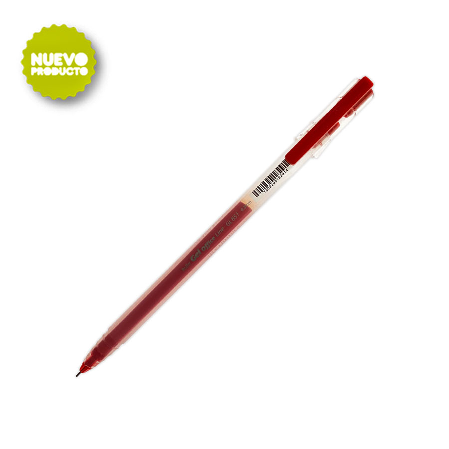 BolÍgrafo de gel de 0.5 mm.CAJA C/12 PZAS.Tinta: Negra, Azul y Roja.
